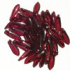 50 5x16mm Transparent Garnet Dagger Beads